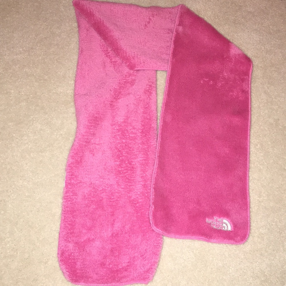 Pink North Face scarf